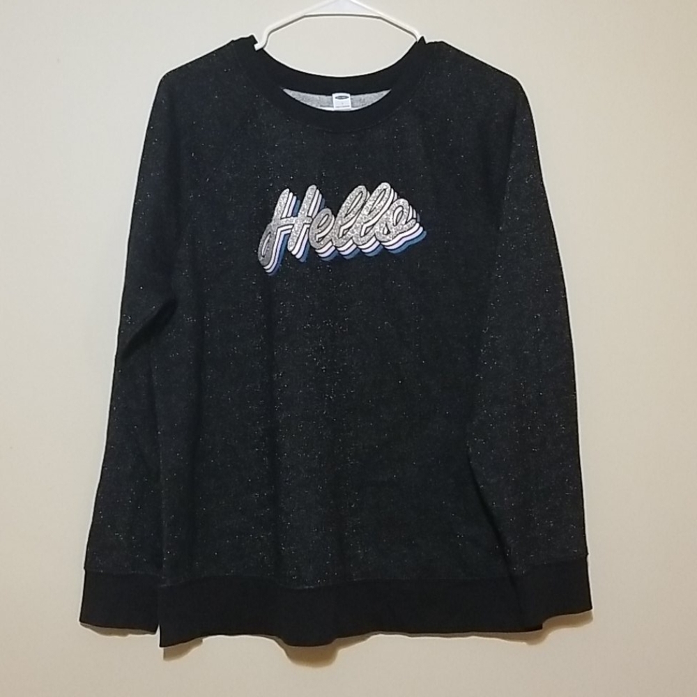Old Navy Sparkly Hello pullover